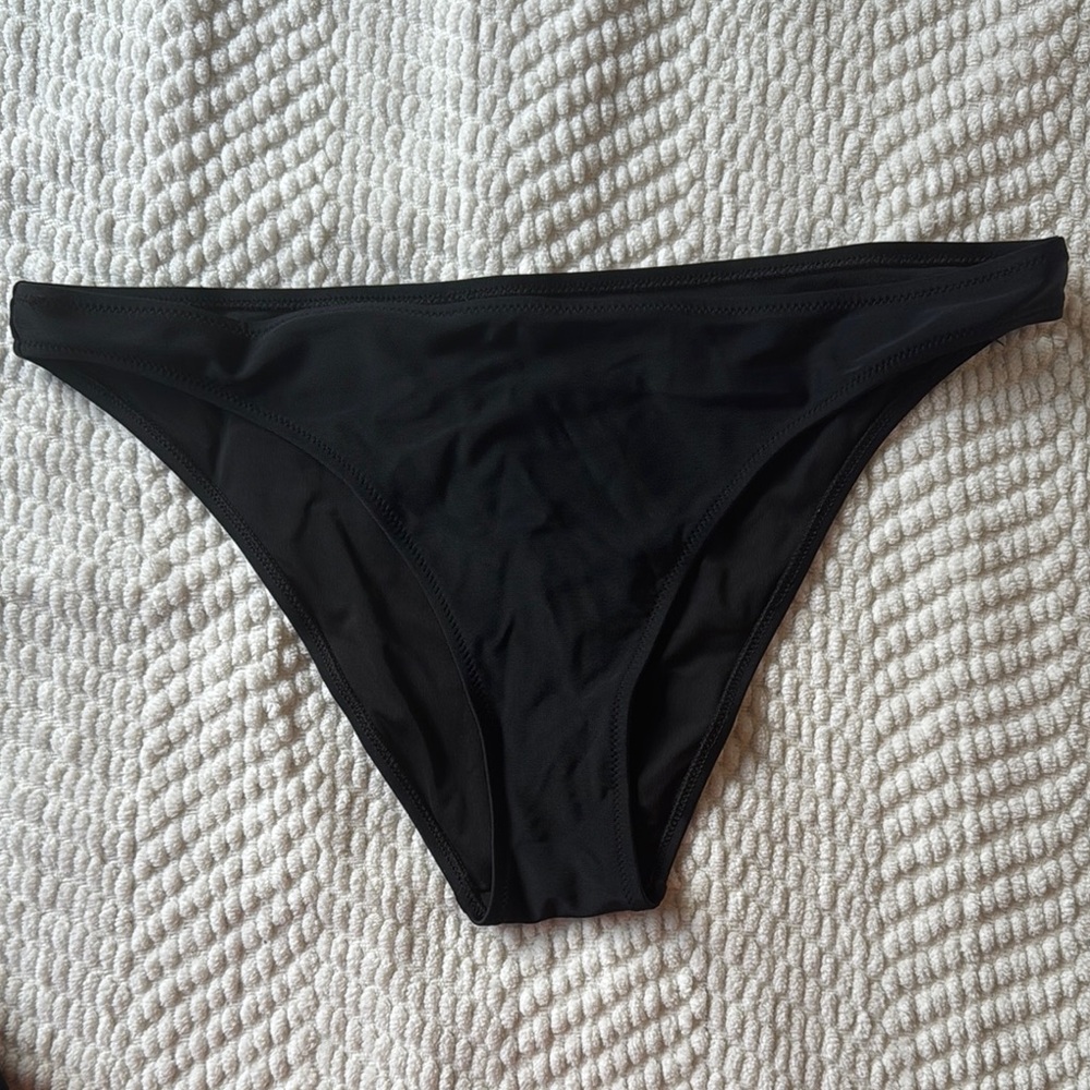 Aerie Black Bikini Swim Bottom Minimalist Design